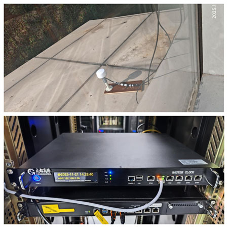 時(shí)間同步服務(wù)器上架運(yùn)行圖